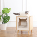 Big Sale Cat Wooden Furniture Casas de gato com cama de gato removível